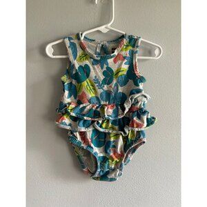 Tea collection baby girls ruffle romper 9/12M